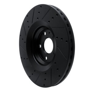 Audi TTS Quattro Brake Rotor (1) - Front Right - DFC - Drilled & Slotted - Black - `12-`15 Audi TTS Quattro Brake Rotor (1) - Front Right - DFC - Drilled & Slotted - Black - `12-`15