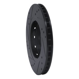 Audi TT Quattro Brake Rotor (1) - Rear Right - DFC - Drilled & Slotted - Black - `00-`06