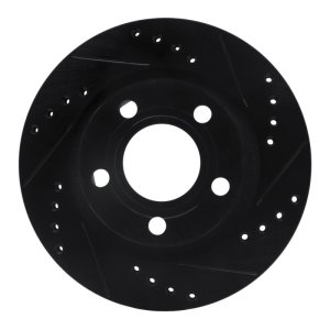 Audi S6 Brake Rotor (1) - Rear Right - DFC - Drilled & Slotted - Black - `99-`05