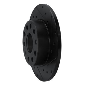 Audi A3 Brake Rotor (1) - Rear Right - DFC - Drilled & Slotted - Black - `05-`13