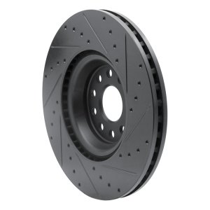 Audi Q3 Brake Rotor (1) - Front Left - DFC - Drilled & Slotted - Black - `12-`25 Audi Q3 Brake Rotor (1) - Front Left - DFC - Drilled & Slotted - Black - `12-`25