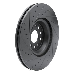 Audi A3 Quattro Brake Rotor (1) - Front Right - DFC - Drilled & Slotted - Black - `12-`25 Audi A3 Quattro Brake Rotor (1) - Front Right - DFC - Drilled & Slotted - Black - `12-`25