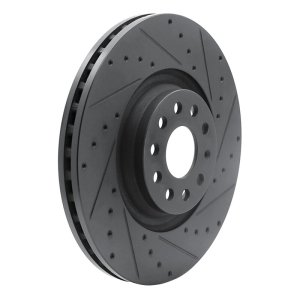 Audi A3 Quattro Brake Rotor (1) - Front Right - DFC - Drilled & Slotted - Black - `12-`25 Audi A3 Quattro Brake Rotor (1) - Front Right - DFC - Drilled & Slotted - Black - `12-`25