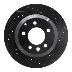 Audi Q7 Brake Rotor (1) - Rear Right - DFC - Drilled & Slotted - Black - `03-`18 Audi Q7 Brake Rotor (1) - Rear Right - DFC - Drilled & Slotted - Black - `03-`18