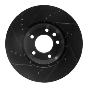 Audi Q7 Brake Rotor (1) - Left Front - DFC - Drilled & Slotted - Black - `03-`15 Audi Q7 Brake Rotor (1) - Left Front - DFC - Drilled & Slotted - Black - `03-`15