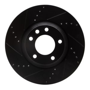 Audi Q7 Brake Rotor (1) - Right Front - DFC - Drilled & Slotted - Black - `03-`15 Audi Q7 Brake Rotor (1) - Right Front - DFC - Drilled & Slotted - Black - `03-`15