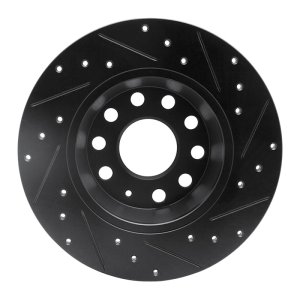 Audi Q3 Brake Rotor (1) - Rear Left - DFC - Drilled & Slotted - Black - `05-`18