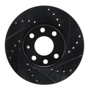 Chevrolet Astra Brake Rotor (1) - Front Right - DFC - Drilled and Slotted - Black - `00-`05