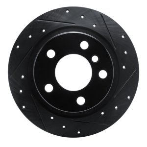 BMW 118I Brake Rotor (1) - Rear Right - DFC - Drilled and Slotted - Black - `12-`18