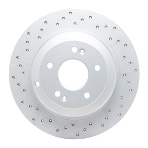 Hyundai Genesis Coupe Brake Rotor (1) - Rear Left - DFC - Drilled Geoperformance - `10-`16