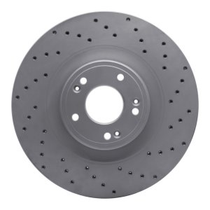 Genesis G80 Brake Rotor (1) - Front Right - DFC - Drilled Geoperformance - `11-`17