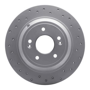 Genesis G80 Brake Rotor (1) - Rear Right - DFC - Drilled Geoperformance - `09-`20