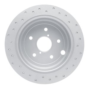 Subaru WRX Brake Rotor (1) - Rear Left - DFC - Drilled Geoperformance - `15-`21