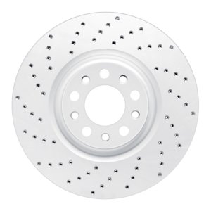 Alfa Romeo Giulia Brake Rotor (1) - Front Left - DFC - Geoperformance Drilled - `17-`25