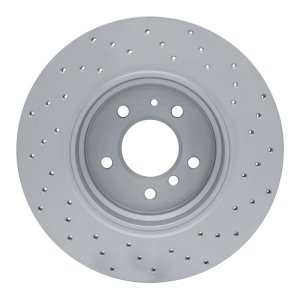 BMW 850Csi Brake Rotor (1) - Rear Left - DFC - Drilled Geoperformance - `91-`01