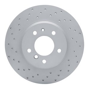 BMW 850Csi Brake Rotor (1) - Rear Left - DFC - Drilled Geoperformance - `91-`01