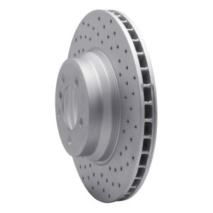 BMW 760Li Brake Rotor (1) - Front Right - DFC - Drilled Geoperformance - `02-`08