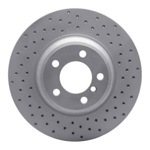 BMW 760Li Brake Rotor (1) - Front Right - DFC - Drilled Geoperformance - `02-`08