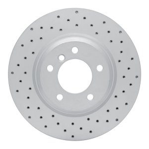 BMW X1 Brake Rotor (1) - Front Right - DFC - Drilled Geoperformance - `06-`12