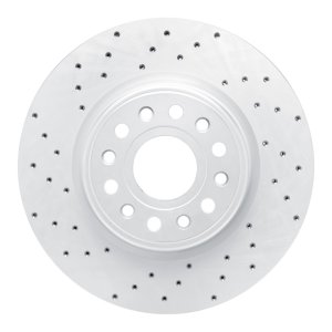 Ram 1500 Brake Rotor (1) - Front Left - DFC - Drilled Geoperformance - `19-`25