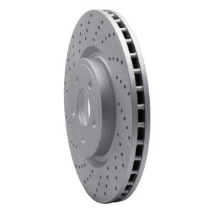 Dodge Durango Brake Rotor (1) - Front Left - DFC - Drilled Geoperformance - `12-`25