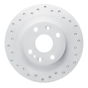 Ford Escort Brake Rotor (1) - Rear Left - DFC - Drilled Geoperformance - `90-`03