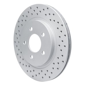 Ford Mustang Brake Rotor (1) - Rear Left - DFC - Drilled Geoperformance - `05-`14