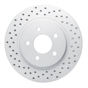 Ford Mustang Brake Rotor (1) - Rear Left - DFC - Drilled Geoperformance - `05-`14