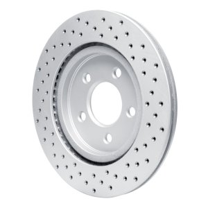 Ford Mustang Brake Rotor (1) - Rear Left - DFC - Drilled Geoperformance - `05-`14