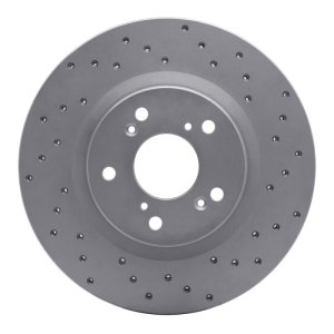Honda CR-V Brake Rotor (1) - Front Right - DFC - Drilled Geoperformance - `12-`16