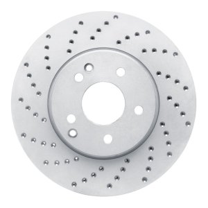 Chrysler Crossfire Brake Rotor (1) - Front Left - DFC - Drilled Geoperformance - `96-`11