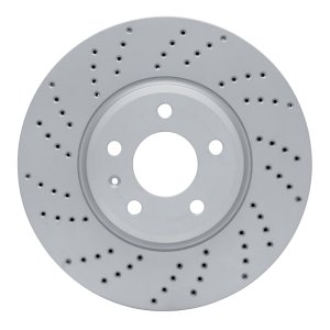 Audi A4 Quattro Brake Rotor (1) - Front Left - DFC - Geoperformance Drilled - `08-`12