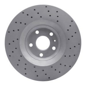 Audi TTS Quattro Brake Rotor (1) - Front Left - DFC - Drilled Geoperformance - `12-`15