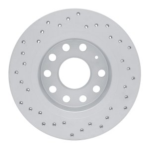Audi A3 Brake Rotor (1) - Rear Right - DFC - Drilled Geoperformance - `10-`19