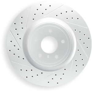 Nissan Patrol Brake Rotor (1) - Front Left - DFC - Drilled & Slotted Geoperformance - `10-`18