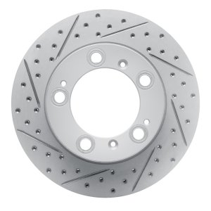 Porsche Boxster Brake Rotor (1) - Rear Right - DFC - Drilled & Slotted Geoperformance - `97-`04
