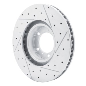 Audi E-Tron GT Brake Rotor (1) - Left Front - DFC - Geoperformance Drilled & Slotted - `10-`24