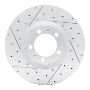 Audi E-Tron GT Brake Rotor (1) - Left Front - DFC - Geoperformance Drilled & Slotted - `10-`24