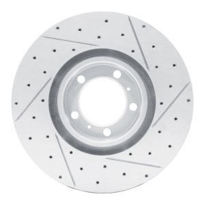 Audi E-Tron GT Brake Rotor (1) - Left Front - DFC - Geoperformance Drilled & Slotted - `10-`24