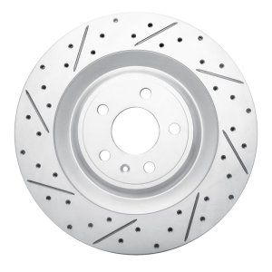 Porsche Macan Brake Rotor (1) - Rear Left - DFC - Drilled & Slotted Geoperformance - `15-`18