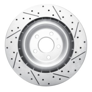 Porsche Macan Brake Rotor (1) - Rear Left - DFC - Drilled & Slotted Geoperformance - `15-`18