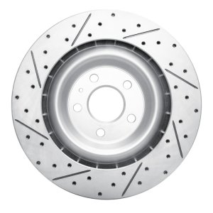 Porsche Macan Brake Rotor (1) - Rear Right - DFC - Geoperformance Drilled & Slotted - `15-`18