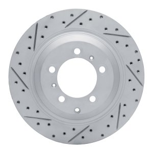 Audi E-Tron GT Brake Rotor (1) - Rear Left - DFC - Drilled & Slotted Geoperformance - `19-`26