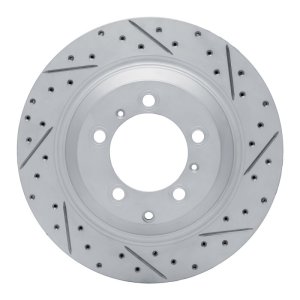Audi E-Tron GT Brake Rotor (1) - Rear Right - DFC - Geoperformance Drilled & Slotted - `19-`26