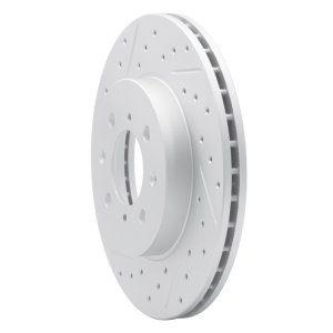 Dodge Attitude Brake Rotor (1) - Front Left - DFC - Drilled & Slotted Geoperformance - `06-`12