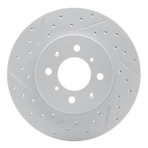 Dodge Attitude Brake Rotor (1) - Front Left - DFC - Drilled & Slotted Geoperformance - `06-`12