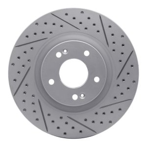 Hyundai Tucson Brake Rotor (1) - Front Right - DFC - Drilled & Slotted Geoperformance - `11-`25
