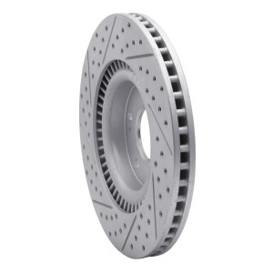 Hyundai Tucson Brake Rotor (1) - Front Right - DFC - Drilled & Slotted Geoperformance - `11-`25