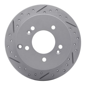 Hyundai Tucson Brake Rotor (1) - Rear Left - DFC - Drilled & Slotted Geoperformance - `01-`10