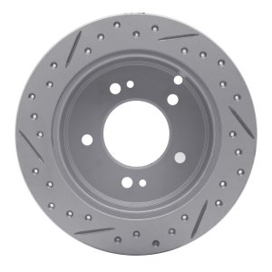 Hyundai Tucson Brake Rotor (1) - Rear Right - DFC - Drilled & Slotted Geoperformance - `01-`10